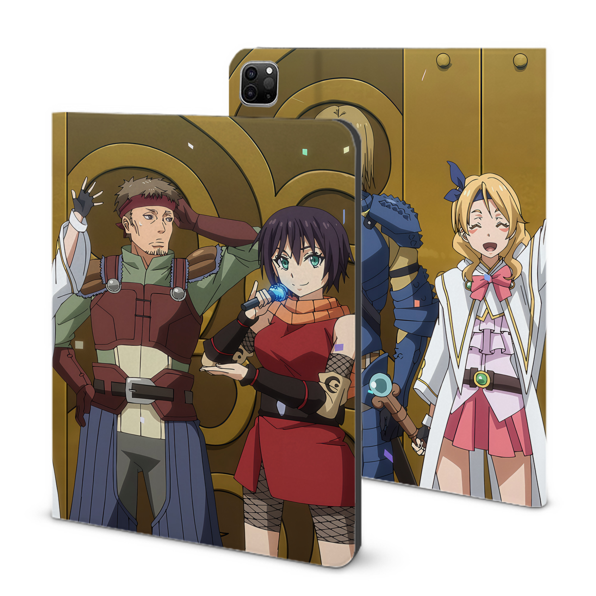 （画像用） 転スラ Regarding Reincarnated to Slime IPad ケース ブック型 PUレザー TPU 耐衝撃 軽量 薄型 ペン収納なし 全面保護 IPad 各モデル対応